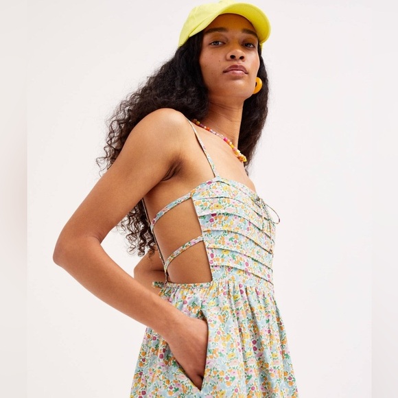 FOR LOVE AND LEMONS Raleigh Floral Midi Dress Size Small - Picture 2 of 15